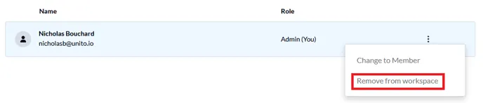 remove from workspace screenshot
