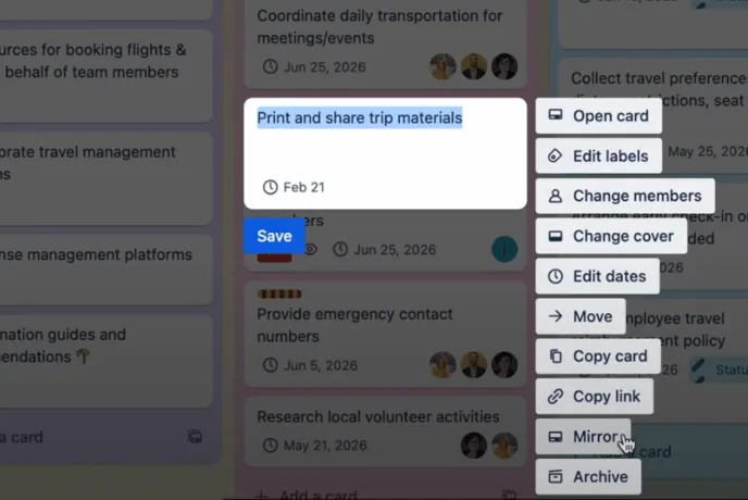 Trello mirror card 1