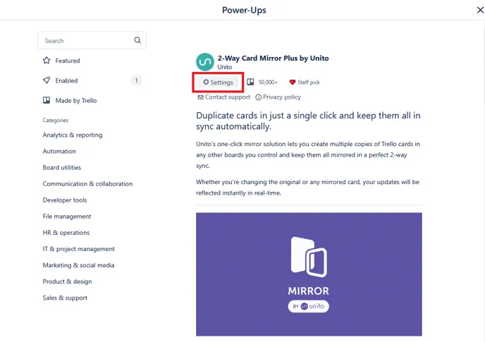 unito mirror install x