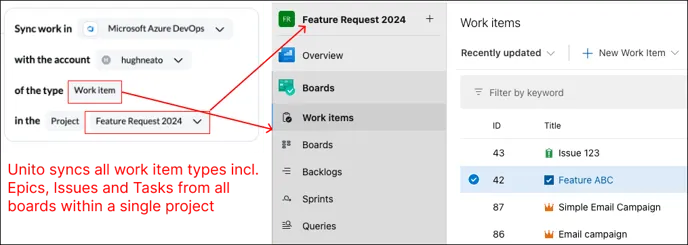 ADO Sync Items