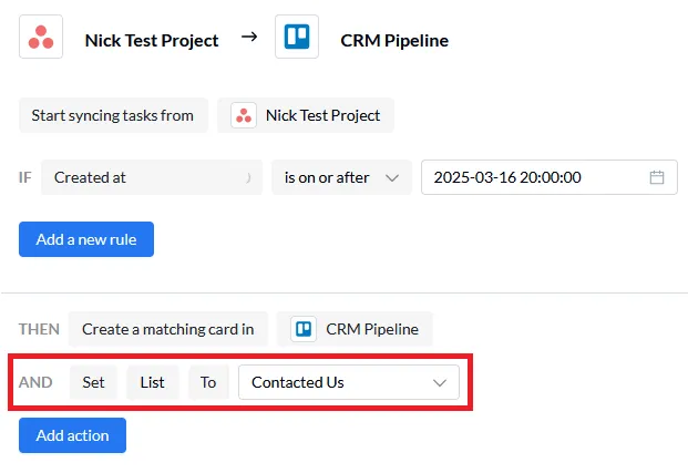 Default rules section rule
