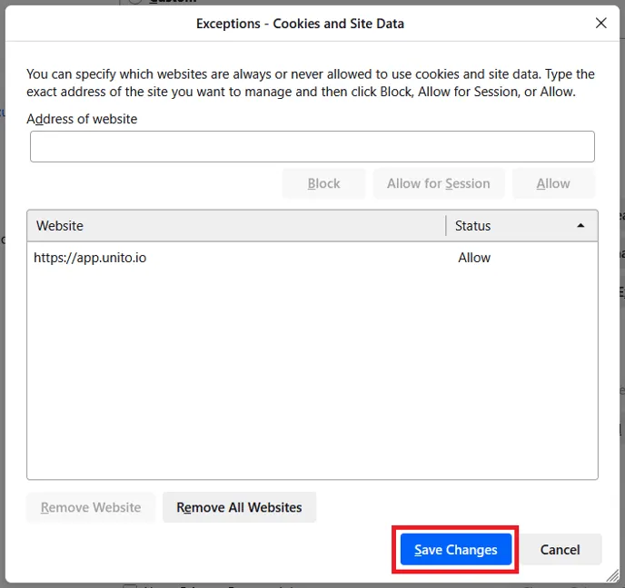 Firefox cookies 6