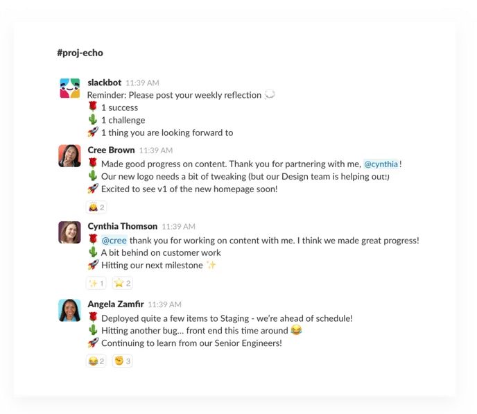 Slack messages