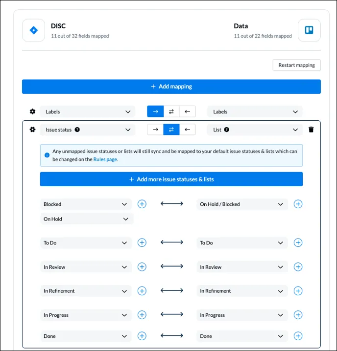 Trello List + Jira